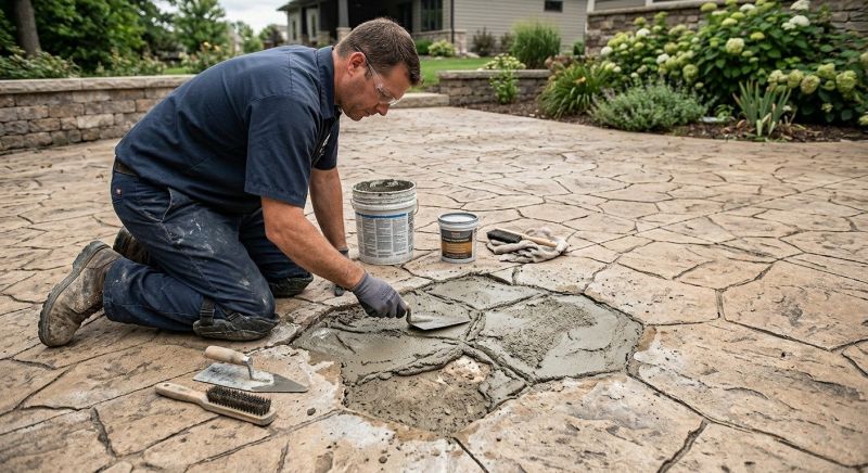 Decorative Concrete Repair in Weatherford, TX