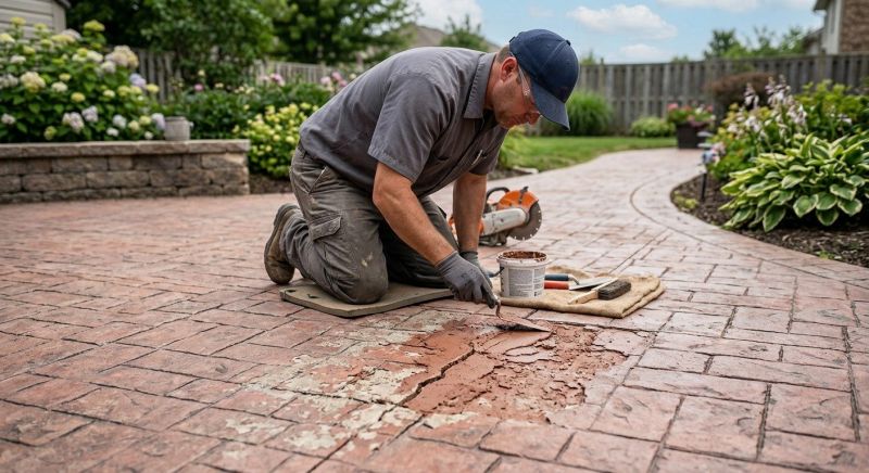 Decorative Concrete Repair in New Braunfels, TX